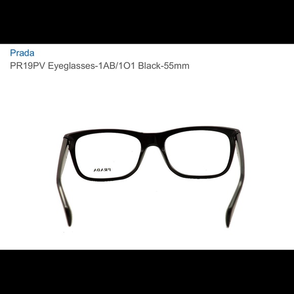 Black Prada Eyeglasses- 55mm - Picture 1 of 3